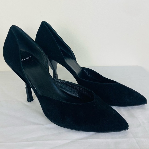 Pierre Hardy classic D’Orsay pointed toe pump in black suede. Made in Italy. 40 - Picture 1 of 11